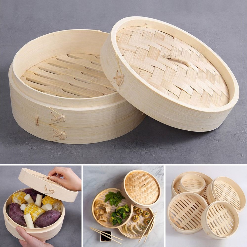 Bao Steamer Bamboo - Vaporera China de Bambú para Cocinar