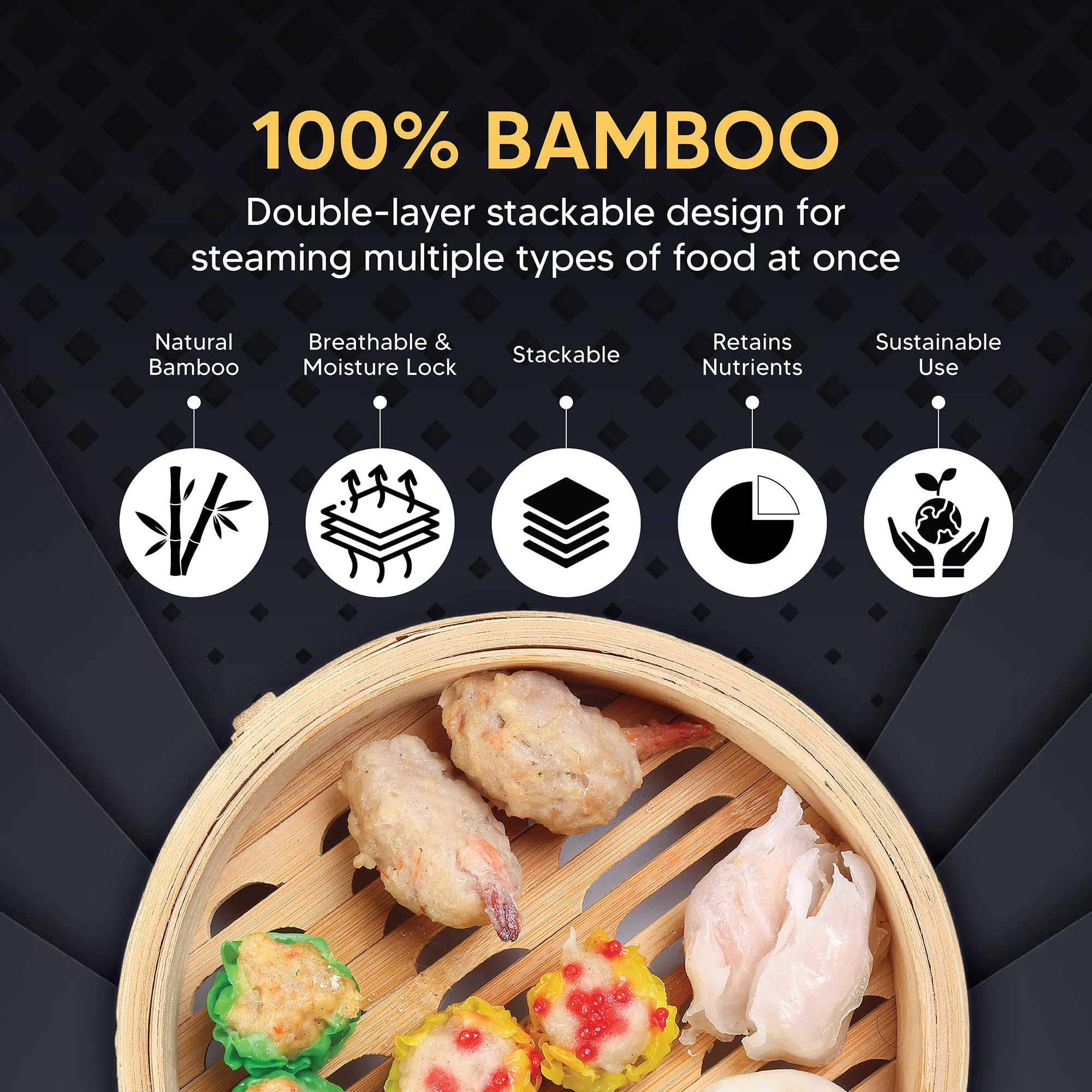 Vaporizador de alimentos de ba - Bao Steamer Bamboo reseña y precio